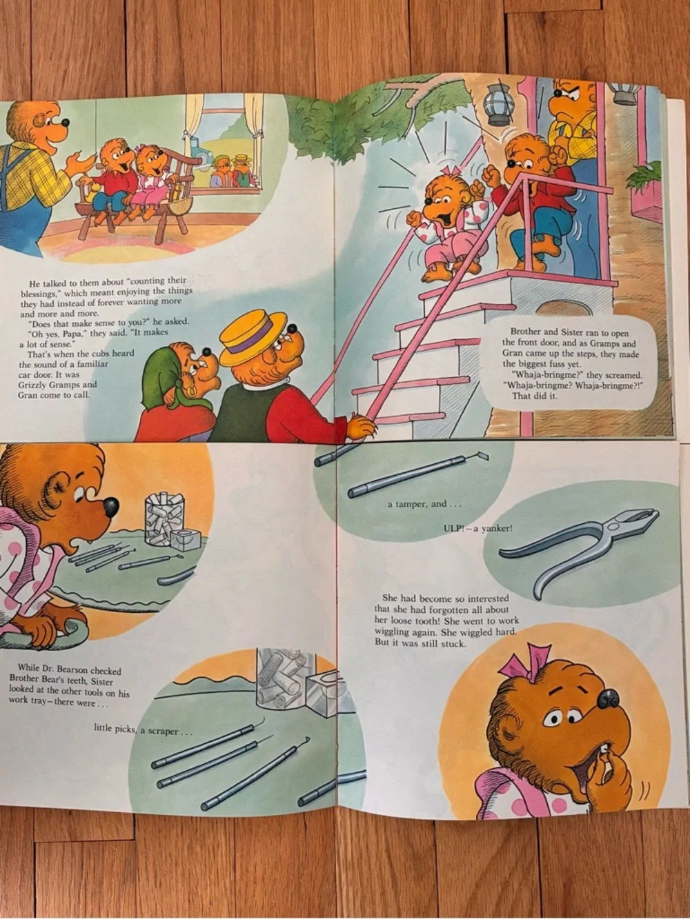The Berenstain Bears, 2 FIRST TIME BOOKS, Softcover, with 2 Hand Puppets, 1980s
